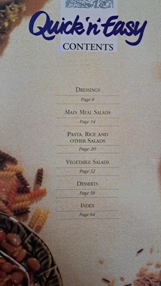 contents-quick-and-easy-salads Quick ‘n Easy Salads, Dressings & More secondhand book