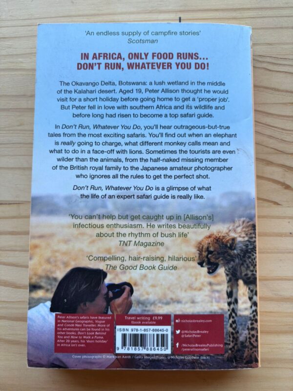 Don’t Run, Whatever You Do – Peter Allison secondhand book