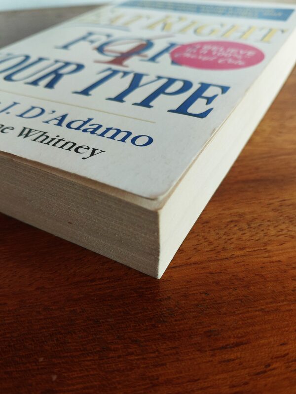 Eat Right For Your Type – Peter D’Adamo, Catherine Whitney secondhand book