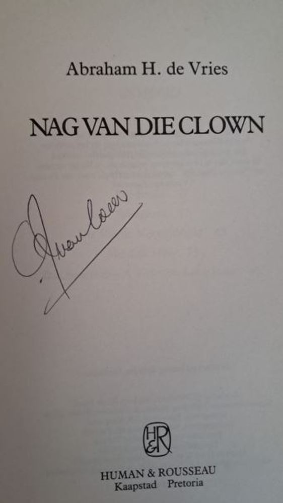 Nag Van Die Clown – Abraham H. De Vries secondhand book