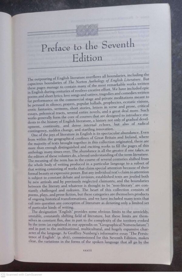 The Norton Anthology Of English Literature, Vol 1 — M. H. Abrams secondhand book