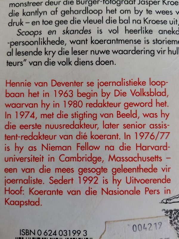 Scoops En Skandes – Hennie Van Deventer secondhand book