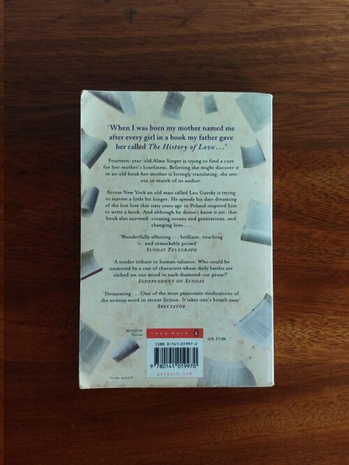 The History Of Love – Nicole Krauss secondhand book