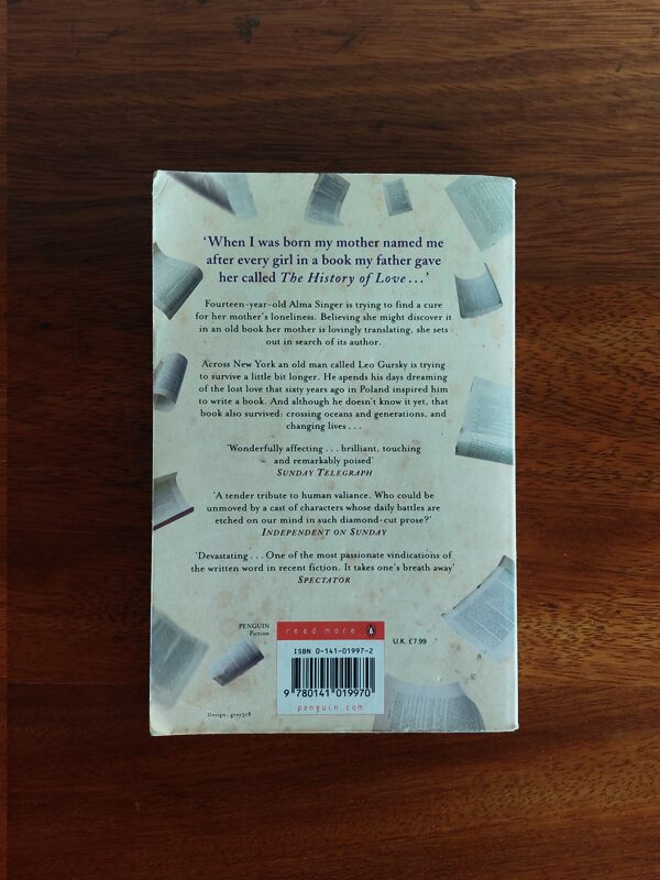 The History Of Love – Nicole Krauss secondhand book