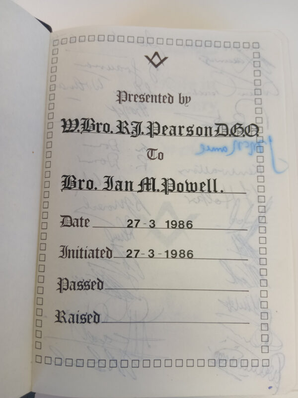 20260703_103408 Lewis Masonic Holy Bible (Ref. AL01) 1986 secondhand book