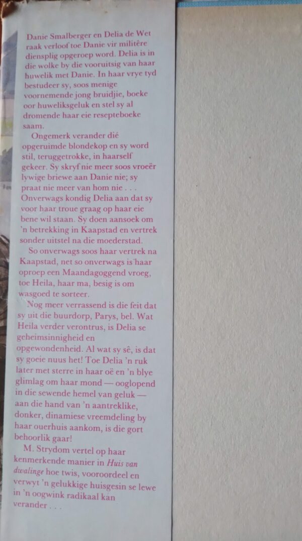 Huis Van Dwalinge – M. Strydom secondhand book