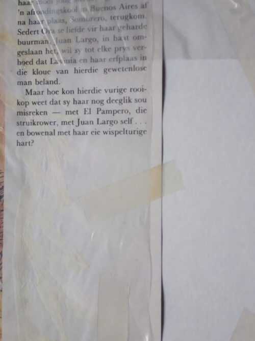 Vrou Van Die Goue Pampas – Wille Martin secondhand book