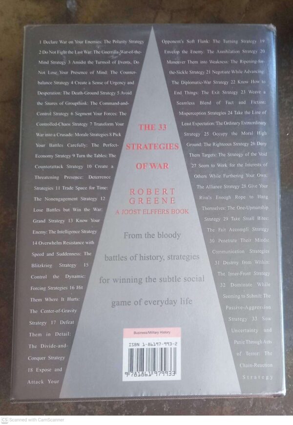 33 Strategies of War2 The 33 Strategies Of War — Robert Greene secondhand book