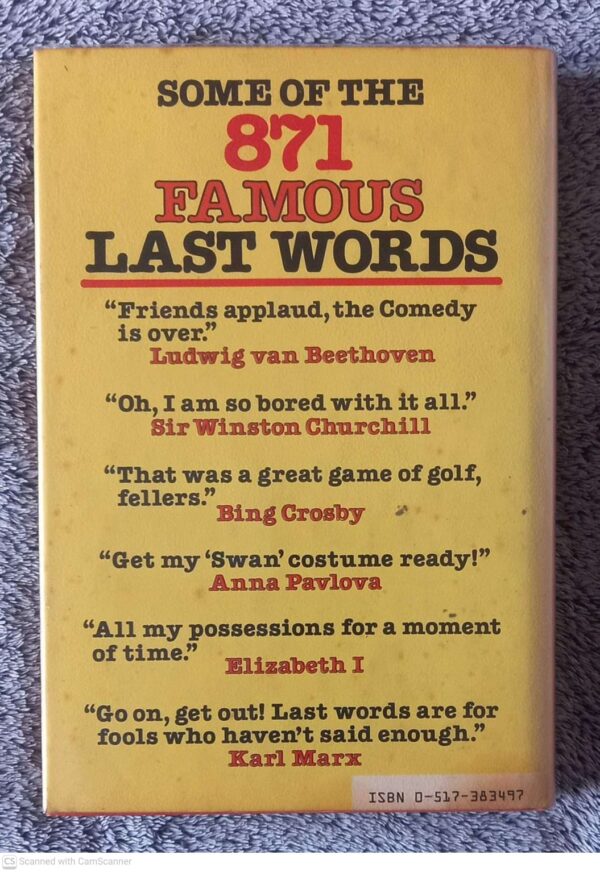 871 Famous Last Words2 871 Famous Last Words — Gyles Brandreth secondhand book