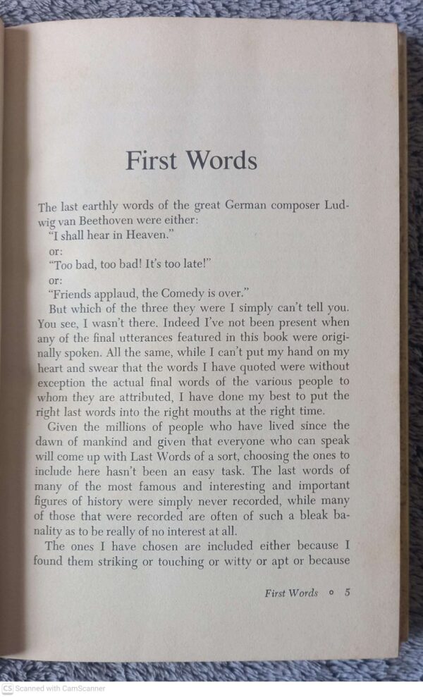 871 Famous Last Words6 871 Famous Last Words — Gyles Brandreth secondhand book
