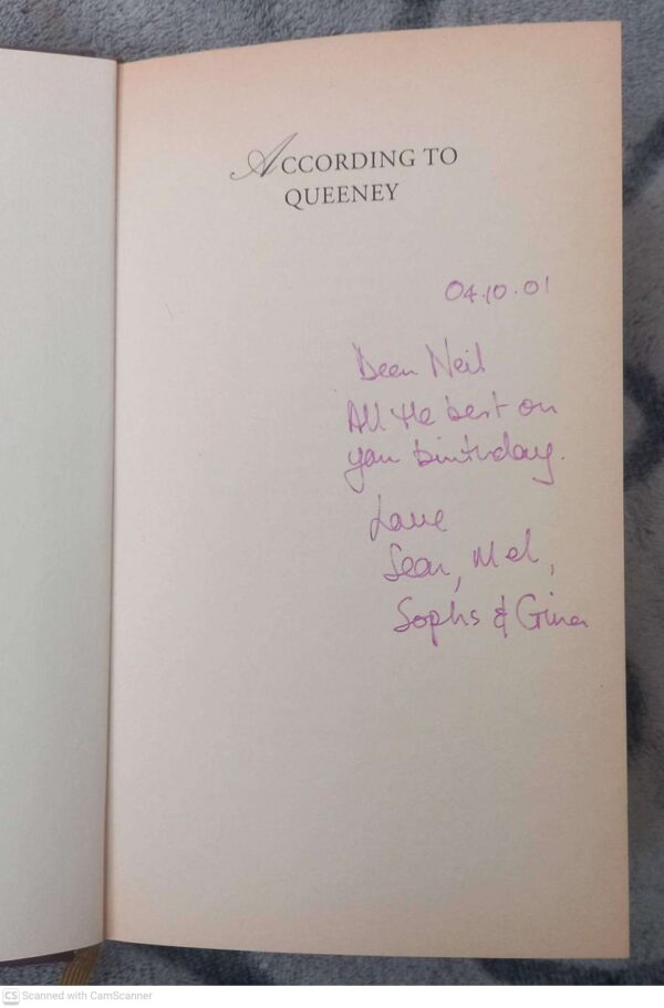 According To Queeney — Beryl Bainbridge secondhand book
