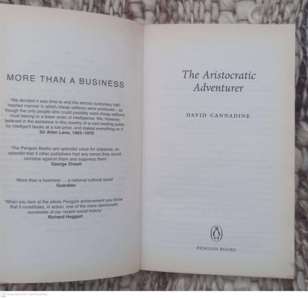 The Aristocratic Adventurer — David Cannadine secondhand book