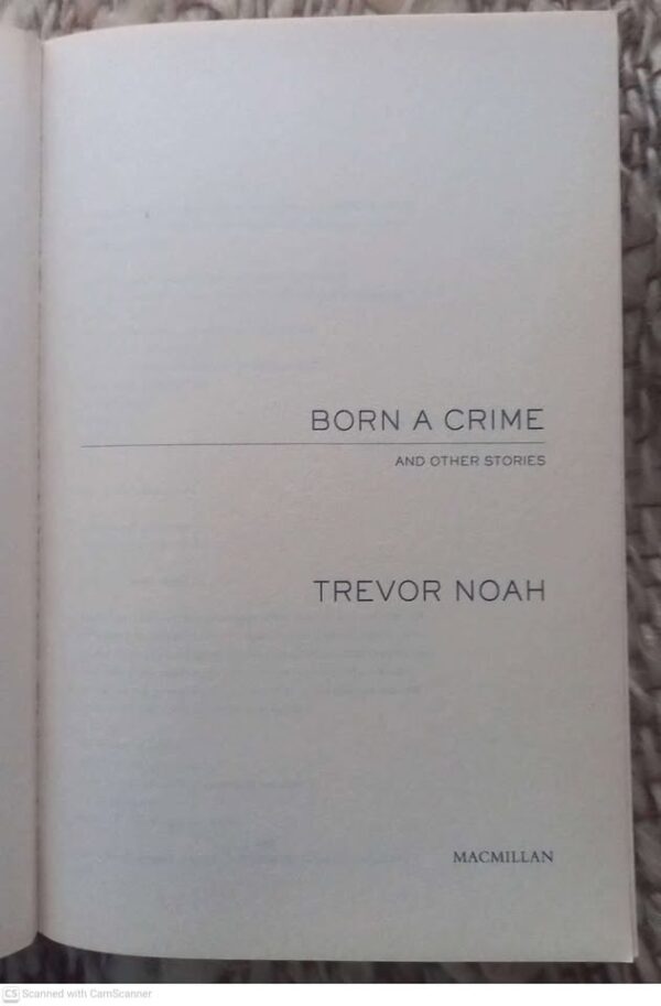 Born A Crime — Trevor Noah secondhand book
