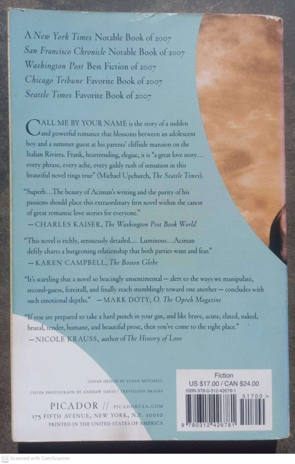Call Me By Your Name — André Aciman secondhand book