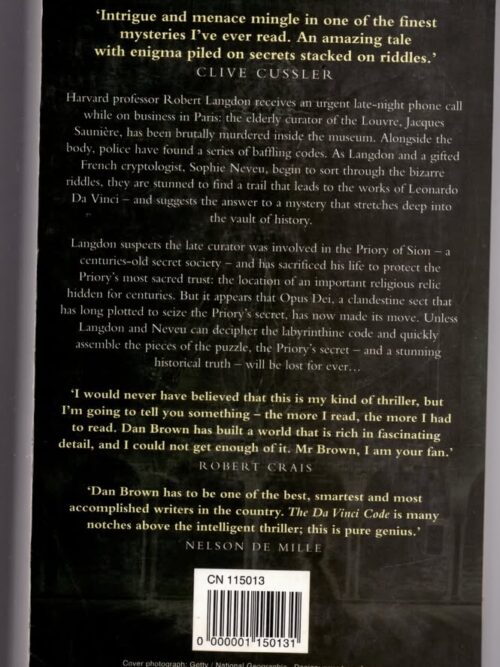 The Da Vinci Code – Dan Brown secondhand book