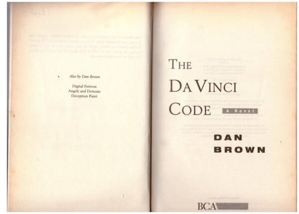 Da Vinci Code4 The Da Vinci Code – Dan Brown secondhand book