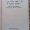 Dogs Never Lie About Love — Jeffrey Moussaieff Masson secondhand book