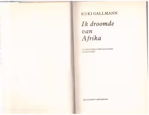 Ik Droomde Van Afrika — Kuki Gallmann (Dutch) secondhand book