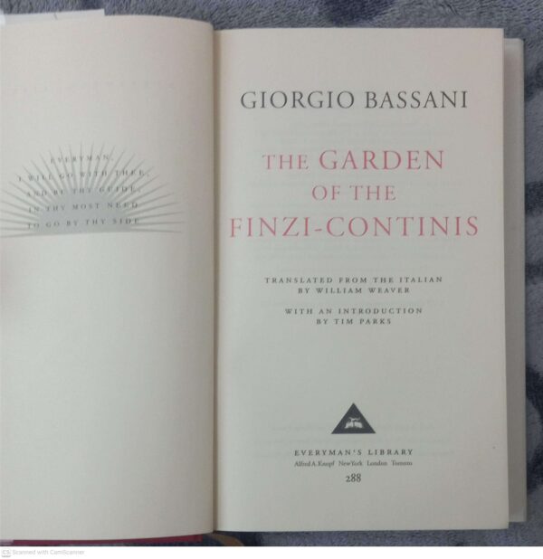 The Garden Of The Finzi-Continis — Giorgio Bassani secondhand book