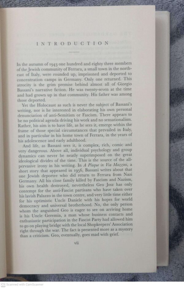 The Garden Of The Finzi-Continis — Giorgio Bassani secondhand book