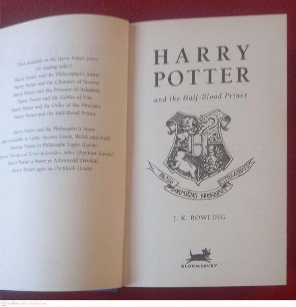 Harry Potter And The Half Blood-Prince – J. K. Rowling secondhand book