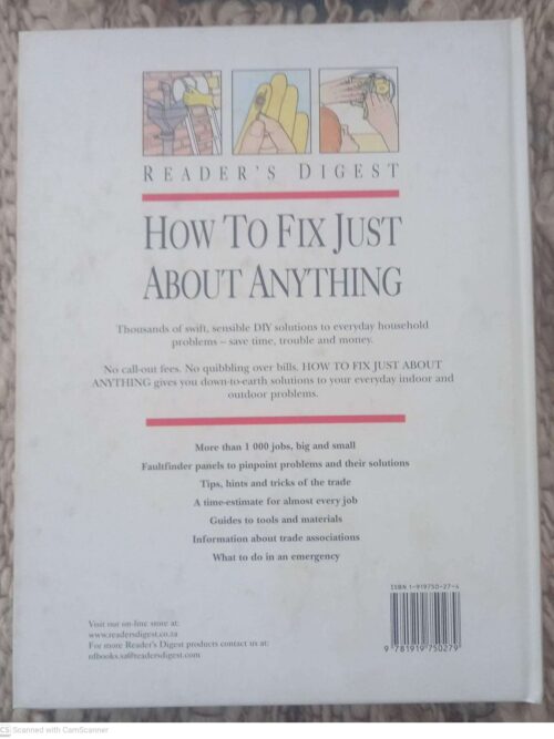 How To Fix Just About Anything –  Reader’s Digest secondhand book