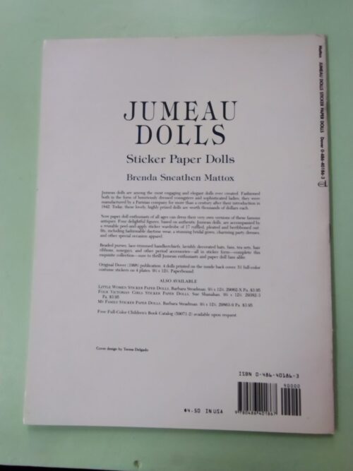 Juneau Dolls Sticker Paper Dolls (1998) – Brenda Sneathen Mattox secondhand book