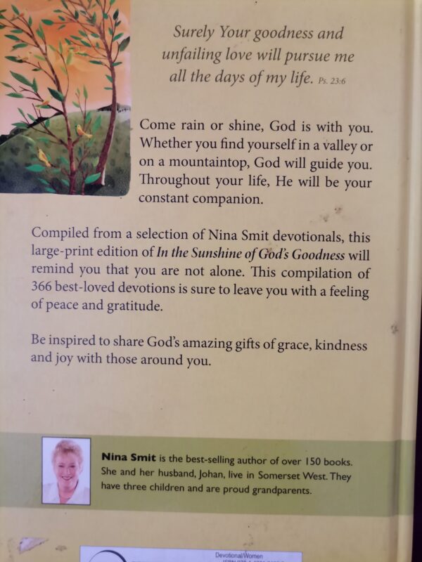In The Sunshine Of God’s Goodness – Nina smit secondhand book