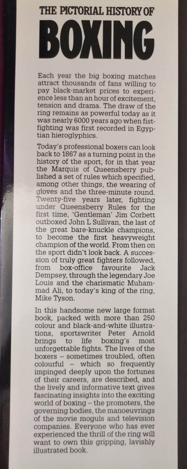 The Pictorial History Of Boxing – Peter Arnold secondhand book