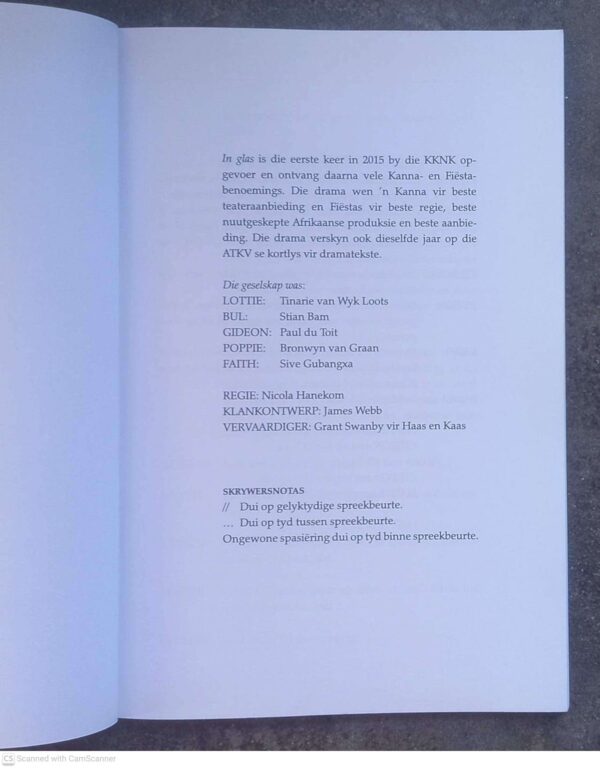 In Glas — Nicola Hanekom secondhand book