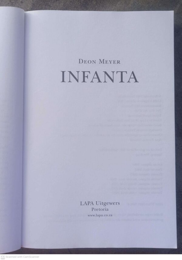 Infanta – Deon Meyer secondhand book