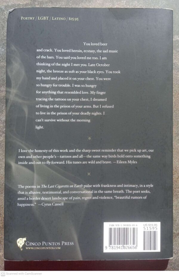 The Last Cigarette On Earth – Benjamin Alire Sáenz secondhand book