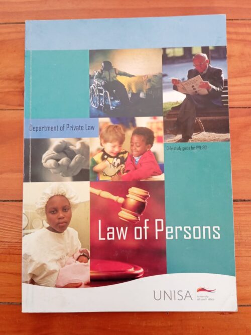 Law Of Persons: Unisa Study Guide secondhand book
