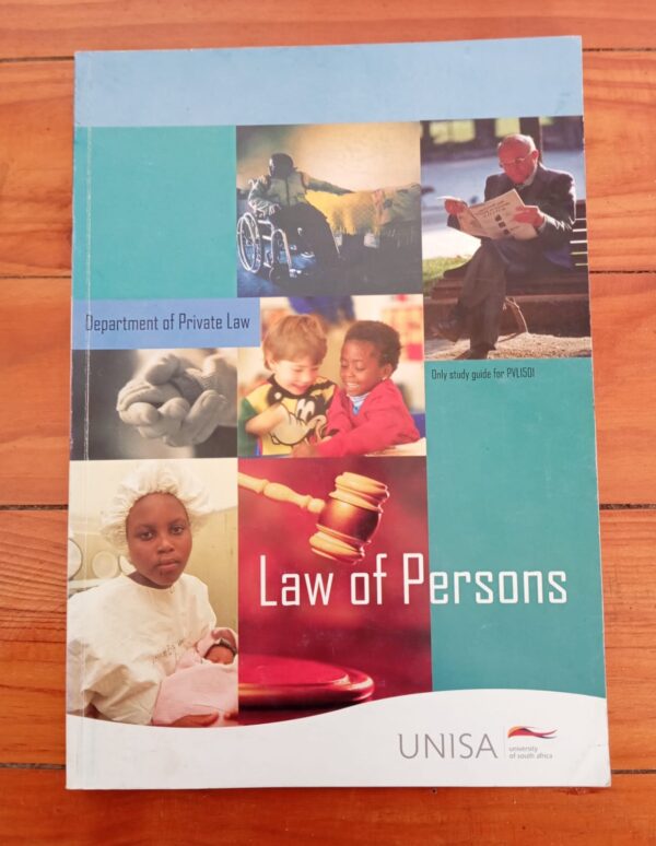 Law Of Persons: Unisa Study Guide secondhand book