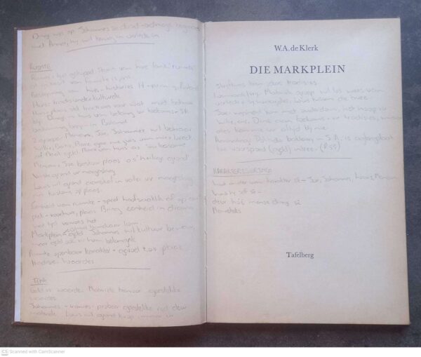 Die Markplein – W. A. De Klerk secondhand book