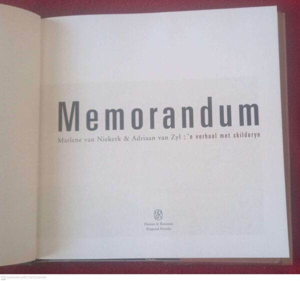 Memorandum: ‘n Verhaal Met Skilderye — Marlene Van Niekerk, Adriaan Van Zyl secondhand book