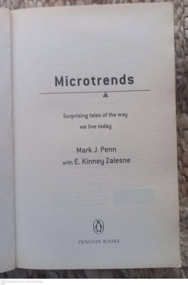 Microtrends: Surprising Tales Of The Way We Live Today– Mark J. Penn, E. Kinney Zalesne secondhand book