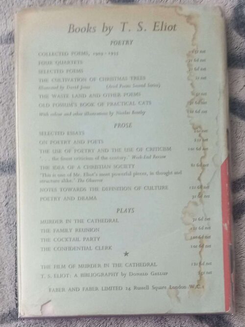 Murder In The Cathedral — T. S. Eliot secondhand book