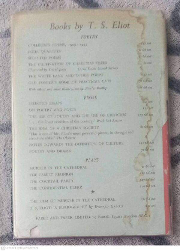 Murder In The Cathedral — T. S. Eliot secondhand book