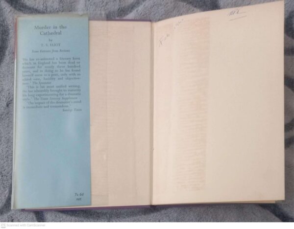 Murder In The Cathedral — T. S. Eliot secondhand book