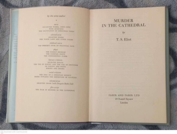 Murder In The Cathedral — T. S. Eliot secondhand book