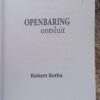 Openbaring Ontsluit 4 Openbaring Ontsluit — Riekert Botha secondhand book