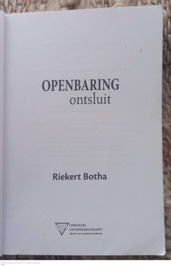Openbaring Ontsluit 4 Openbaring Ontsluit — Riekert Botha secondhand book