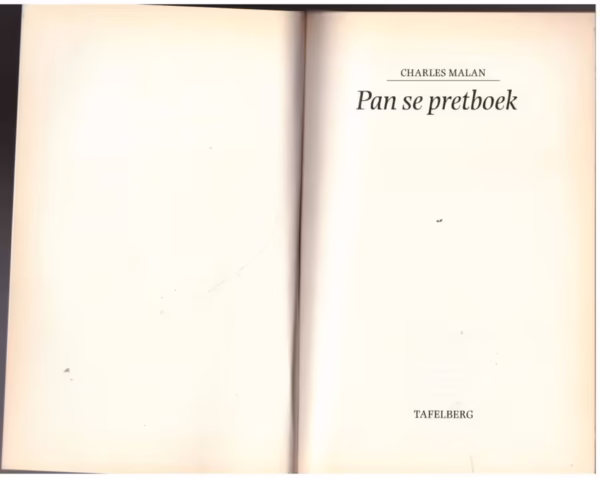Pan Se Pretboek — Charles Malan secondhand book