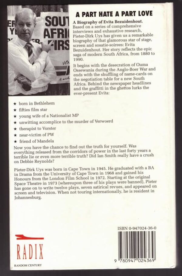 A Part Hate, A Part Love — Pieter-Dirk Uys *SIGNED* secondhand book