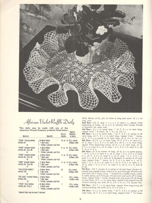 Floral Doilies For Crocheting – Rita Weiss secondhand book