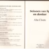 Seisoen Van Lig En Donker — Alta Cloete secondhand book