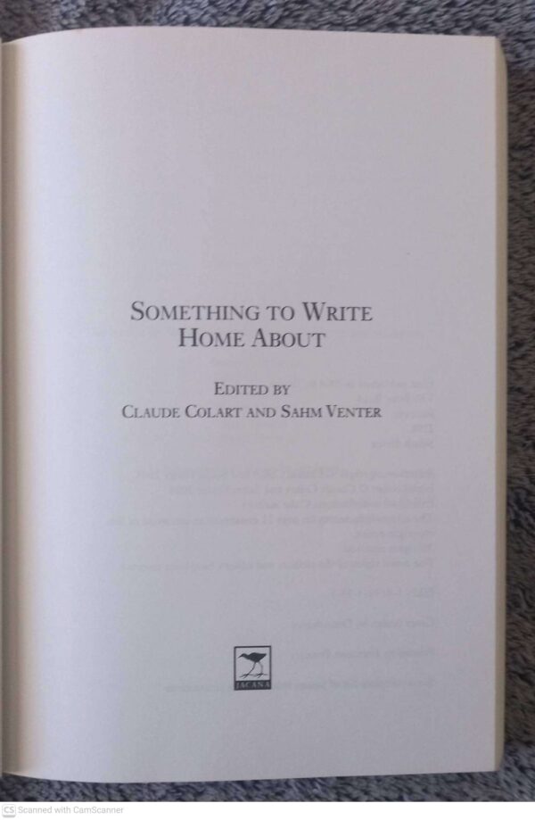 Something To Write Home About — Claude Colart, Sahm Venter secondhand book