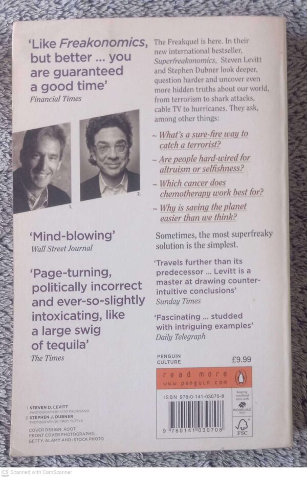 Superfreakonomics2 Superfreakonomics — Steven D. Levitt, Stephen J. Dubner secondhand book