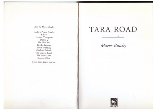 Tara Road4 Tara Road — Maeve Binchy secondhand book